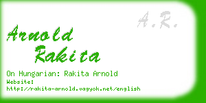 arnold rakita business card